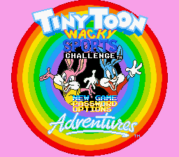 Tiny Toon Adventures - Wacky Sports Challenge Title Screen